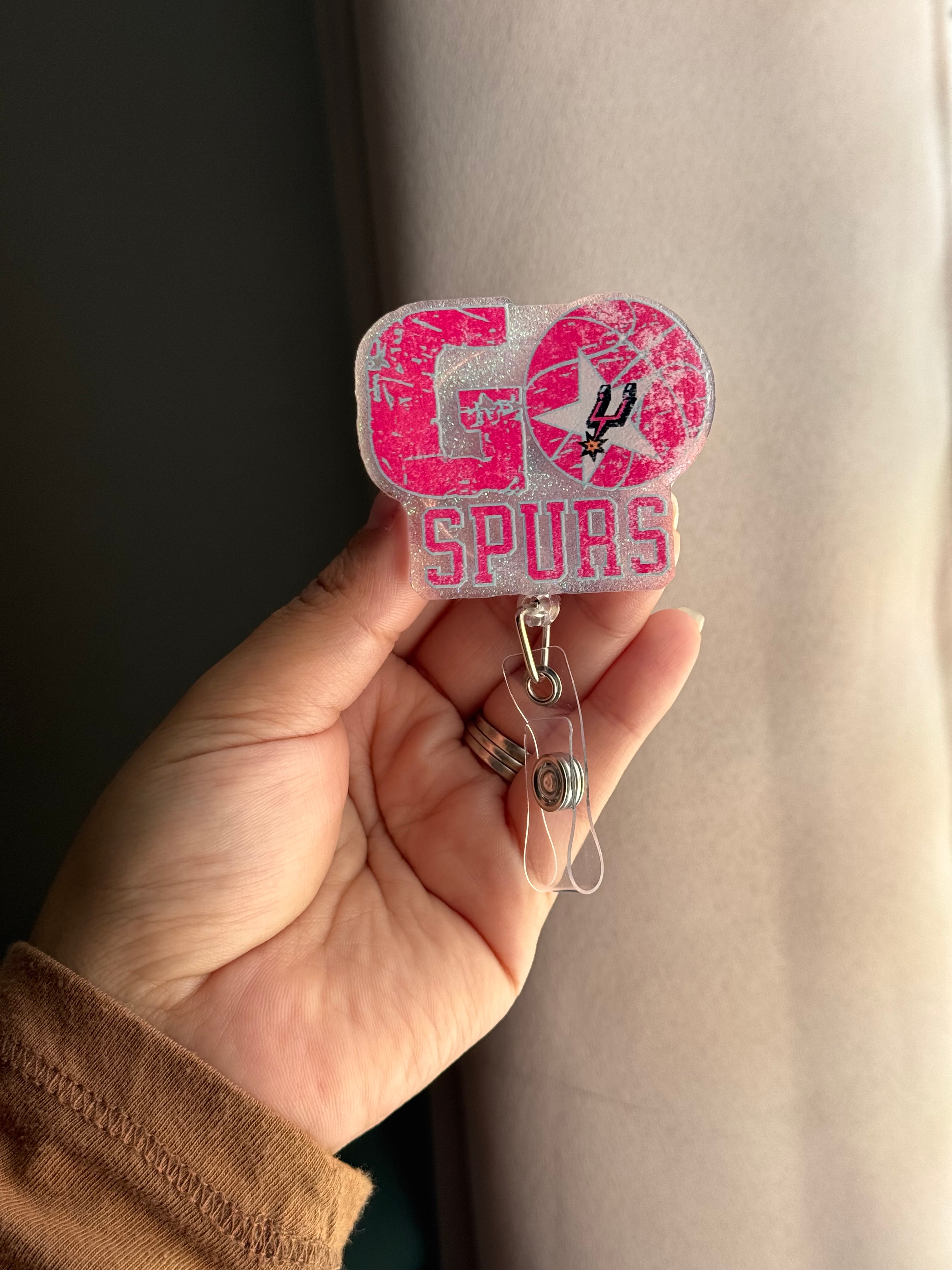 GSG pink badge reel